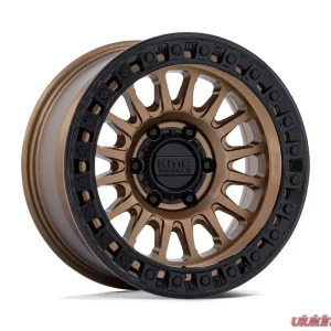 KMC KM552 IMS Wheel 17x8.5 5x127 | 5x5 -10mm Matte Bronze w/ Gloss Black Lip - Image 1