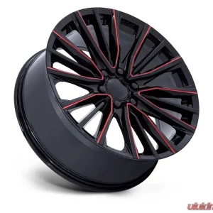 Performance Replicas PR223 Wheel 26x10 6x139.7 28mm Gloss Black Milled Red - Image 2