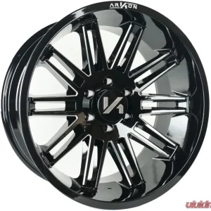 Arkon Off-Road Churchill Wheel 20x10 6x5.5 -25 Gloss Black w/ Milled Edges - Image 1