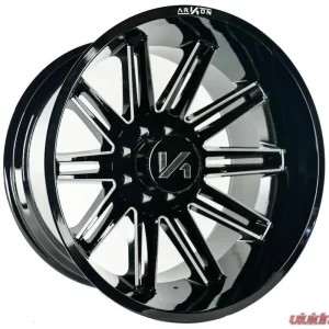 Arkon Off-Road Churchill Wheel 24x14 8x170 -81 Gloss Black w/ Milled Edges - Image 1