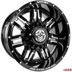 Anthem Off-Road Equalizer Wheel 18x10 5x150 -24mm Gloss Black w/ Milled Edges - Image 1