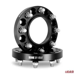 Borne Off-Road 25mm M14 8x165 Black Wheel Spacers Chevrolet Silverado 2500 | 3500 1999+ - Image 1