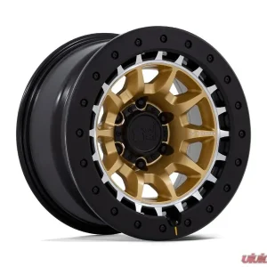 Black Rhino BR016 Tusk Wheel 17x8.5 6x139.7 -10mm Matte Gold w/Machined Ring - Image 1