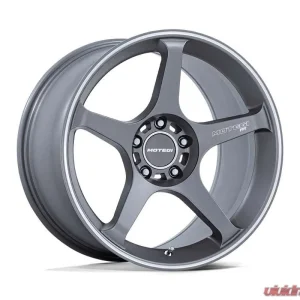 MOTEGI Racing MR159 Battle V Wheel 18x9.5 5x114.3 25mm Gunzilla w/Machined Lip Stripe - Image 1