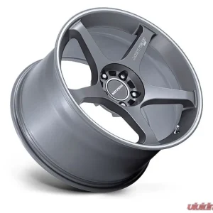 MOTEGI Racing MR159 Battle V Wheel 18x9.5 5x120 35mm Gunzilla w/Machined Lip Stripe - Image 2