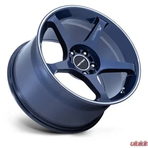 MOTEGI Racing MR159 Battle V Wheel 18x9.5 5x100 38mm Obsidian Blue w/Machined Lip Stripe - Image 2