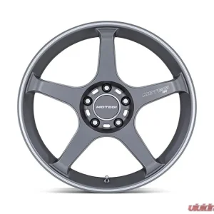MOTEGI Racing MR159 Battle V Wheel 18x8.5 5x114.3 35mm Gunzilla w/Machined Lip Stripe - Image 3