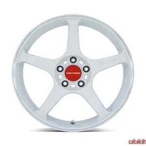 MOTEGI Racing MR159 Battle V Wheel 18x8.5 5x114.3 22mm Matsuri White Pearl w/Machined Lip Stripe - Image 3