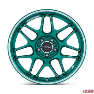 MOTEGI Racing MR158 Tsubaki Wheel 18x8.5 5x112 42 Hokkaido Green w/Machined Lip - Image 3