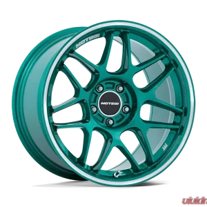 MOTEGI Racing MR158 Tsubaki Wheel 18x8.5 5x100 30 Hokkaido Green w/Machined Lip - Image 1