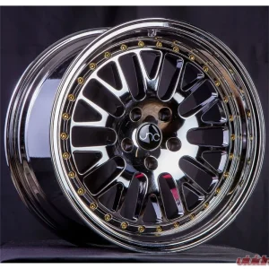 JNC JNC001 Wheel 18x8.5 5x100|5x114.3 30mm Platinum w/ Gold Rivets - Image 1