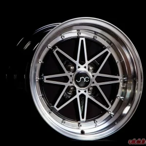 JNC JNC002 Wheel 15x8 4x100 25mm Black w/ Machined Face - Image 1