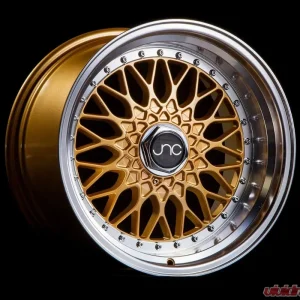 JNC JNC004 Wheel 16x8 5x100|5x114.3 25mm Gold w/ Machined Lip - Image 1