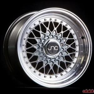 JNC JNC004 Wheel 15x8 4x100|4x114.3 20mm Gunmetal w/ Machined Lip - Image 1