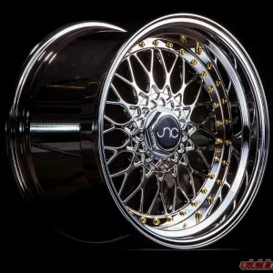 JNC JNC004 Wheel 16x8 5x100|5x114.3 20mm Platinum w/ Gold Rivets - Image 1