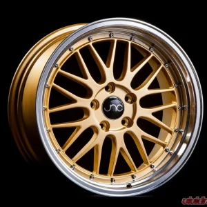 JNC JNC005 Wheel 18x8 5x100 34mm Gold w/ Machined Lip - Image 1