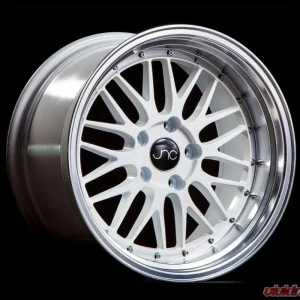 JNC JNC005 Wheel 18x8 5x100 34mm White w/ Machined Lip - Image 1