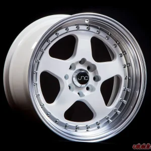 JNC JNC010 Wheel 18x10 5x120 30mm White w/ Machined Lip - Image 1