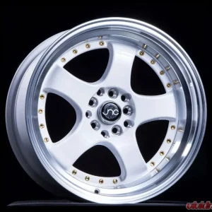 JNC JNC017 Wheel 19x10.5 5x114.3 25mm White w/ Machined Lip - Image 1