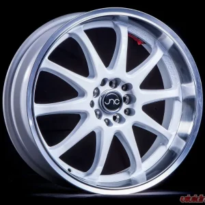 JNC JNC019 Wheel 18x8 5x100|5x114.3 27mm White w/ Machined Lip - Image 1