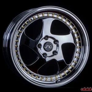 JNC JNC034 Wheel 18x8.5 5x114.3 30mm Platinum w/ Gold Rivets - Image 1