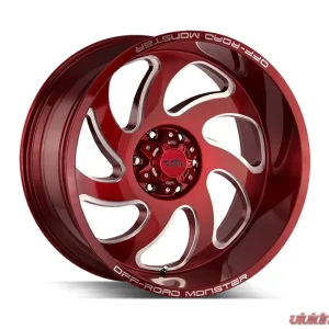 Off-Road Monster M07 Series Candy Red Wheel 20x10 -19mm - Image 1