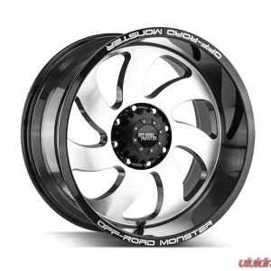 Off-Road Monster M07 Series Gloss Black Machined Face Wheel 22x12 -44mm - Image 1