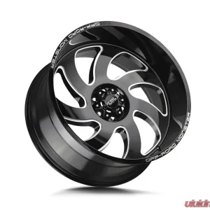 Off-Road Monster M07 Series Gloss Black w/ CNC Machined Accents Wheel 24x12 8-Lug -44mm - Image 2