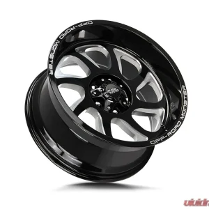 Off-Road Monster M22 Series Gloss Black w/ CNC Machined Accents Wheel 22x12 5x127 | 5x5 -44mm - Image 2