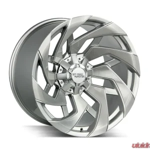 Off-Road Monster M24 Series Brushed Face Silver Wheel 22x12 6x135/6x139.7 -44mm - Image 1