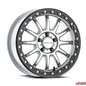 Raceline A14 Alpha Beadlock Silver/Black Wheel 17x7 5x114.3mm +25mm - Image 1
