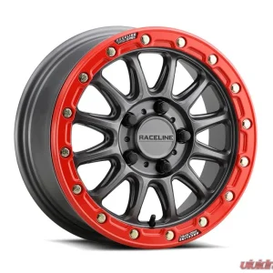 Raceline A14 Alpha Beadlock Gunmetal/Red Wheel 15x7 5x114.3mm +53mm - Image 1