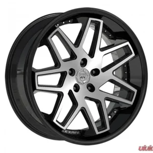 Lexani Nova Wheel 22X9 Blank 15mm Gloss Black Brushed Face - Image 1