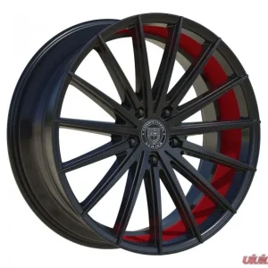 Lexani Pegasus Wheel 20X8.5 Blank 15mm Gloss Black w/CNC Red Tinted Clear - Image 1