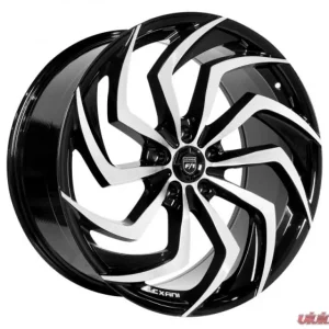 Lexani Shadow Wheel 24X10 Blank 15mm Gloss Black Machined Face - Image 1