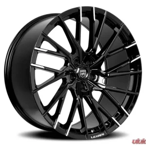 Lexani Velar Wheel 22X10.5 Blank 15mm Gloss Black Machined Tips - Image 1