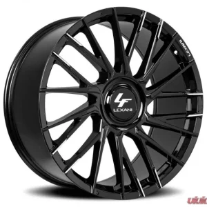 Lexani Velar XL Wheel 26X10 Blank 0mm Gloss Black Machined Tips - Image 1