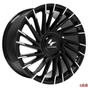 Lexani Wraith XL-C Wheel 26X10 5-120.65/5-127 0mm Gloss Black Machined Tips - Image 1