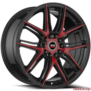 Spec-1 SP-56 Wheel 17x7.5 5x100 | 5x114.3 42mm Gloss Black & Red Machined - Image 2