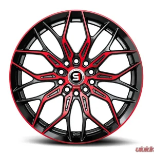 Spec-1 SP-57 Wheel 17x7.5 5x100 | 5x114.3 42mm Gloss Black & Red Machined - Image 1