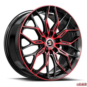 Spec-1 SP-57 Wheel 17x7.5 5x100 | 5x114.3 42mm Gloss Black & Red Machined - Image 2