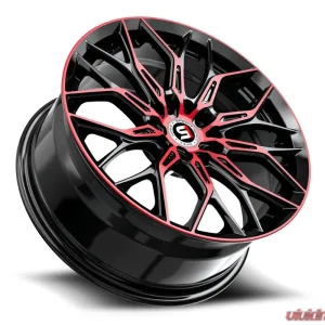 Spec-1 SP-57 Wheel 18x8 5x110 | 5x114.3 38mm Gloss Black & Red Machined - Image 3