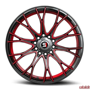 Spec-1 SP-59 Wheel 17x7.5 5x110 | 5x114.3 42mm Gloss Black & Red Machined - Image 1