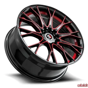 Spec-1 SP-59 Wheel 17x7.5 5x112 | 5x114.3 42mm Gloss Black & Red Machined - Image 3