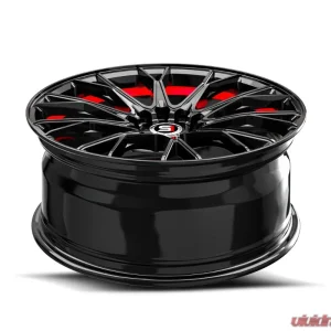 Spec-1 SP-59 Wheel 18x8 5x114.3 | 5x120 38mm Gloss Black & Red Undercut - Image 4