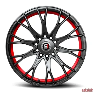 Spec-1 SP-59 Wheel 18x8 4x100 | 4x114.3 38mm Gloss Black & Red Undercut - Image 1