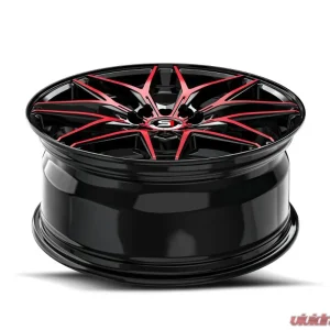 Spec-1 SP-60 Wheel 17x7.5 5x108 | 5x114.3 42mm Gloss Black & Red Machined - Image 4