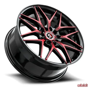 Spec-1 SP-60 Wheel 17x7.5 5x110 | 5x114.3 42mm Gloss Black & Red Machined - Image 3