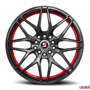 Spec-1 SP-60 Wheel 17x7.5 5x110 | 5x114.3 42mm Gloss Black & Red Undercut - Image 1