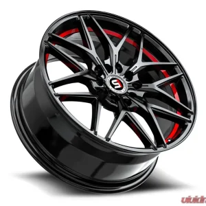 Spec-1 SP-60 Wheel 17x7.5 5x110 | 5x114.3 42mm Gloss Black & Red Undercut - Image 3